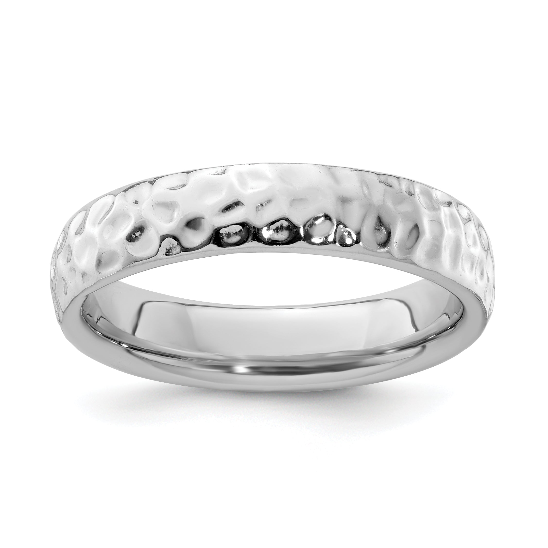 Sterling Silver Stackable Expressions Rhodium Ring Main image