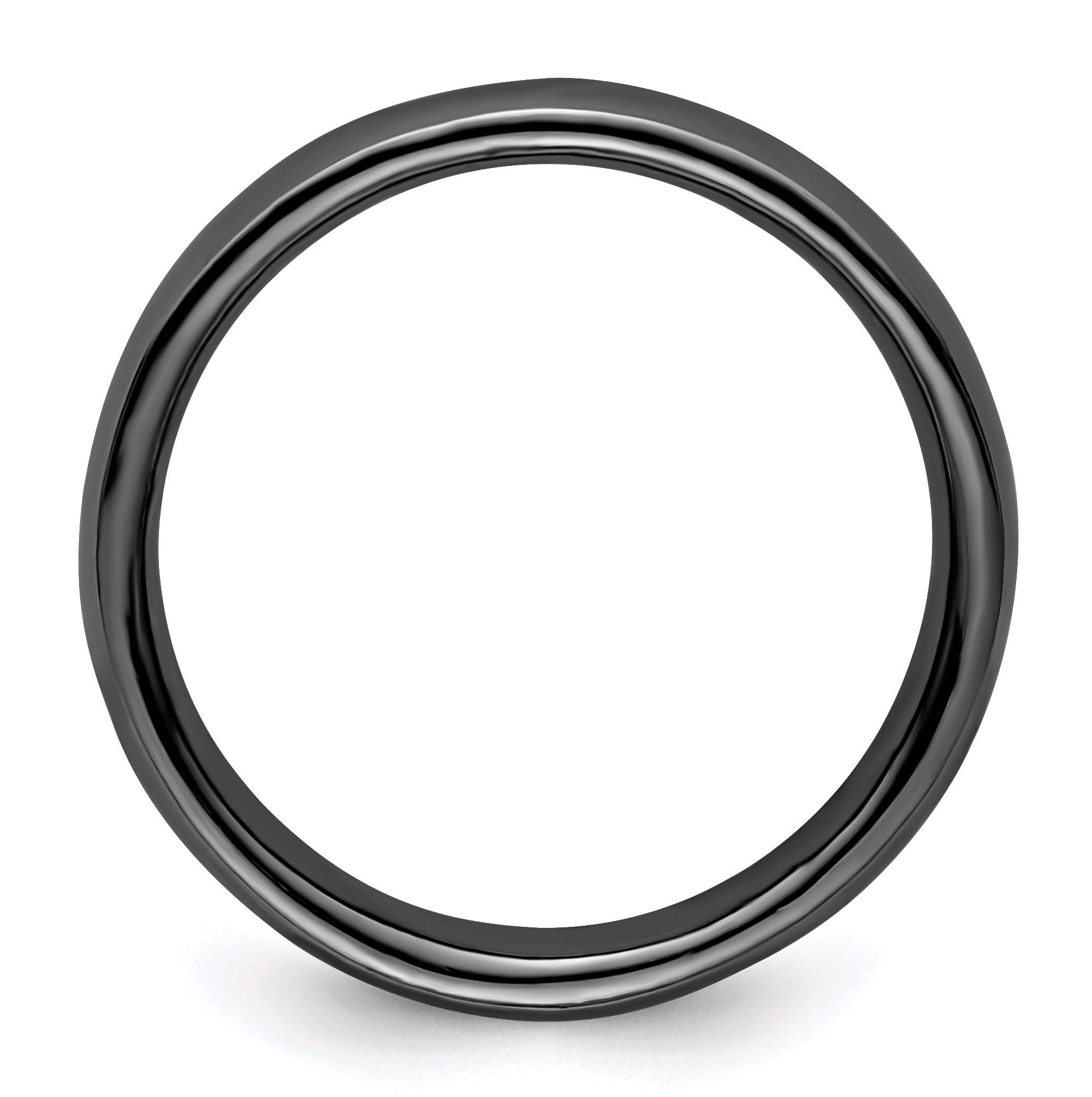 Sterling Silver Stackable Expressions Black-plated Polished Ring Secondary image