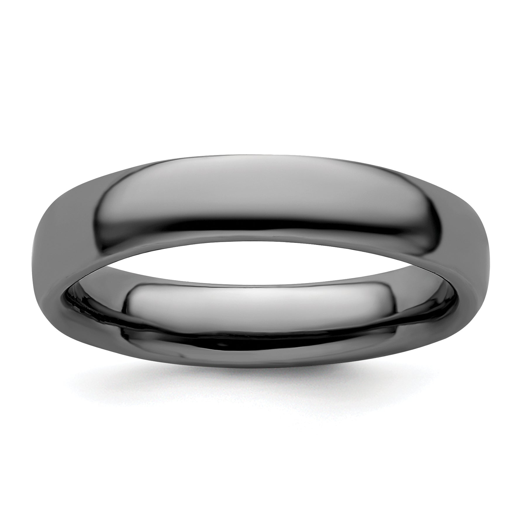 Sterling Silver Stackable Expressions Black-plated Polished Ring Main image