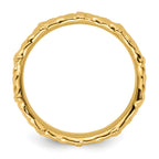 Sterling Silver Stackable Expressions Gold-plated Ring