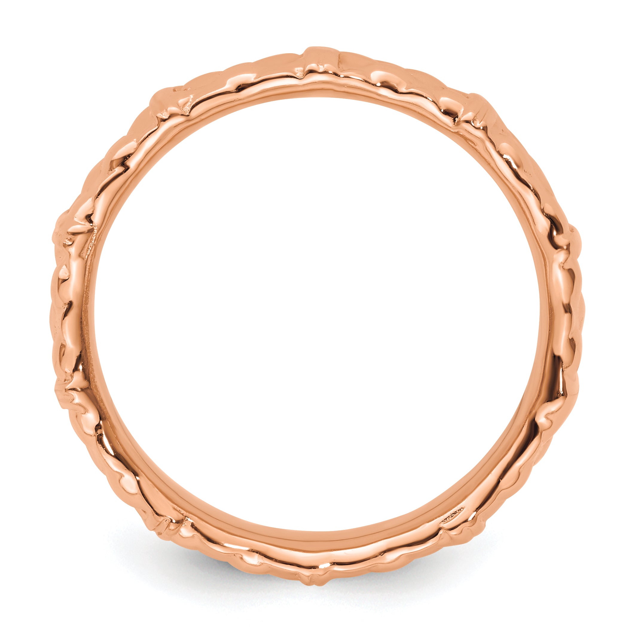 Sterling Silver Stackable Expressions Pink-plated Ring Secondary image