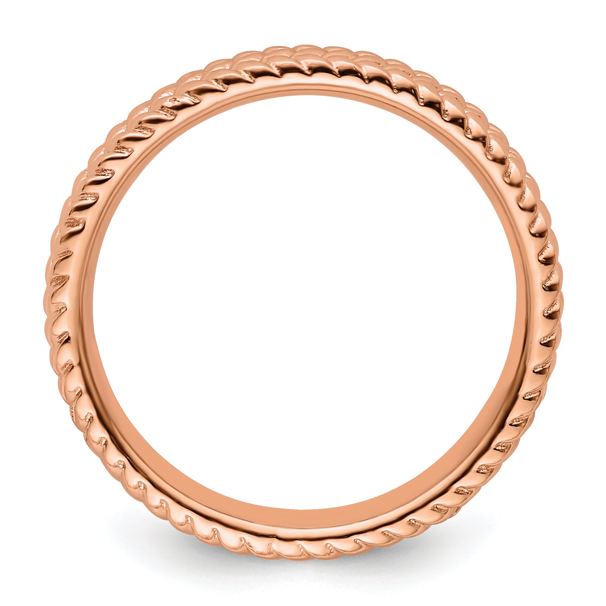 Sterling Silver Stackable Expressions Pink-plated Ring Secondary image