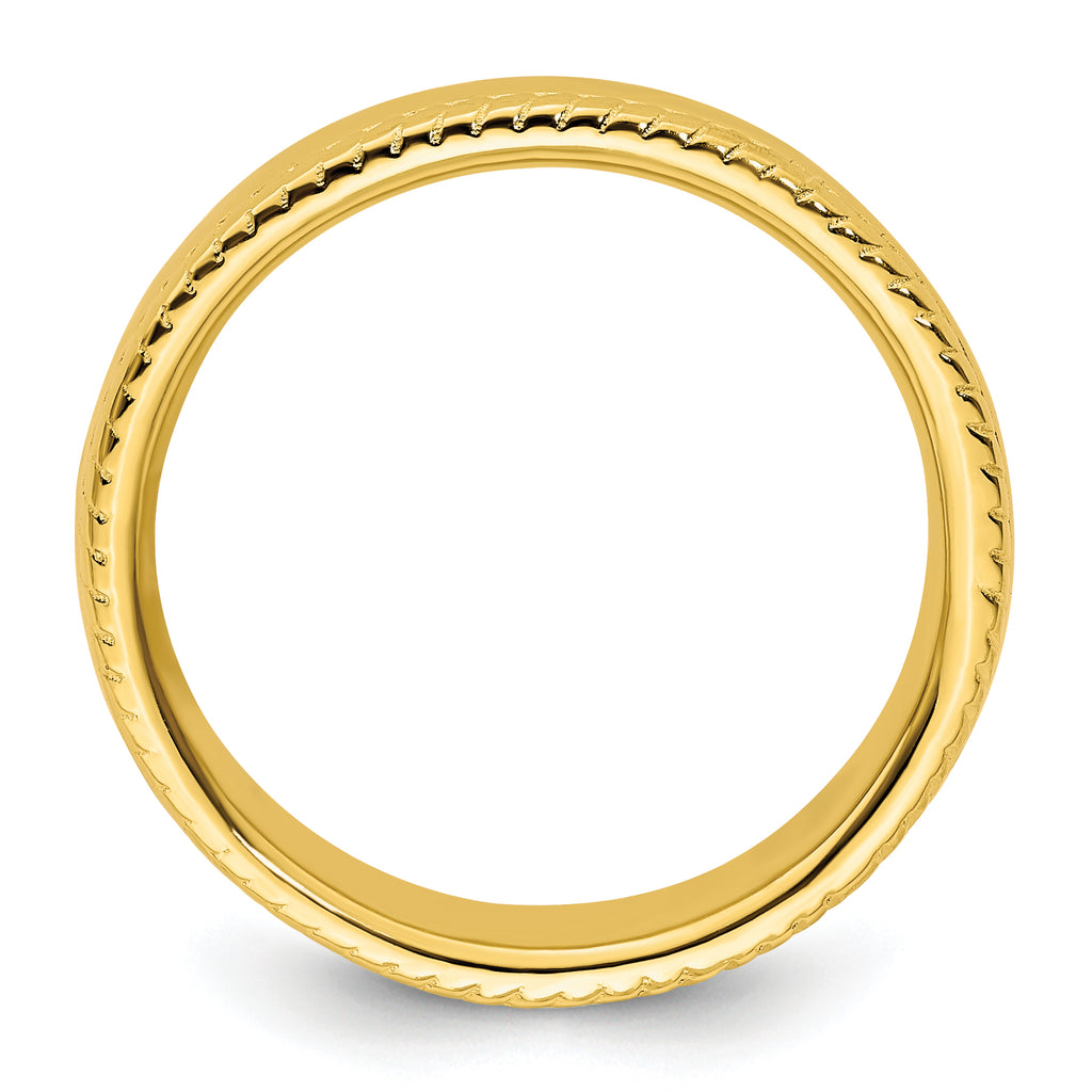 Sterling Silver Stackable Expressions Gold-plated Ring