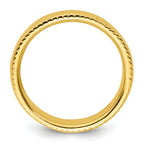 Sterling Silver Stackable Expressions Gold-plated Ring
