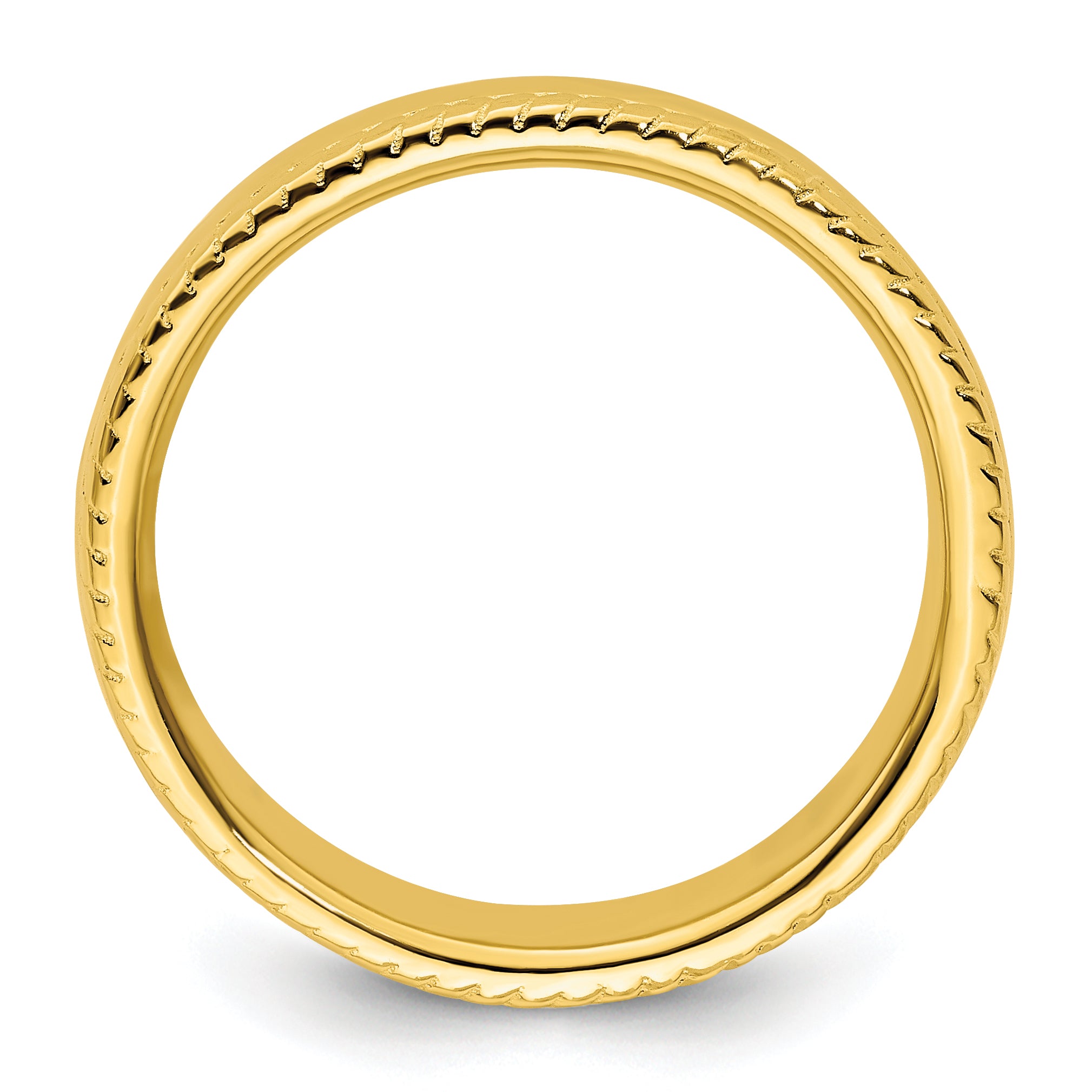 Sterling Silver Stackable Expressions Gold-plated Ring