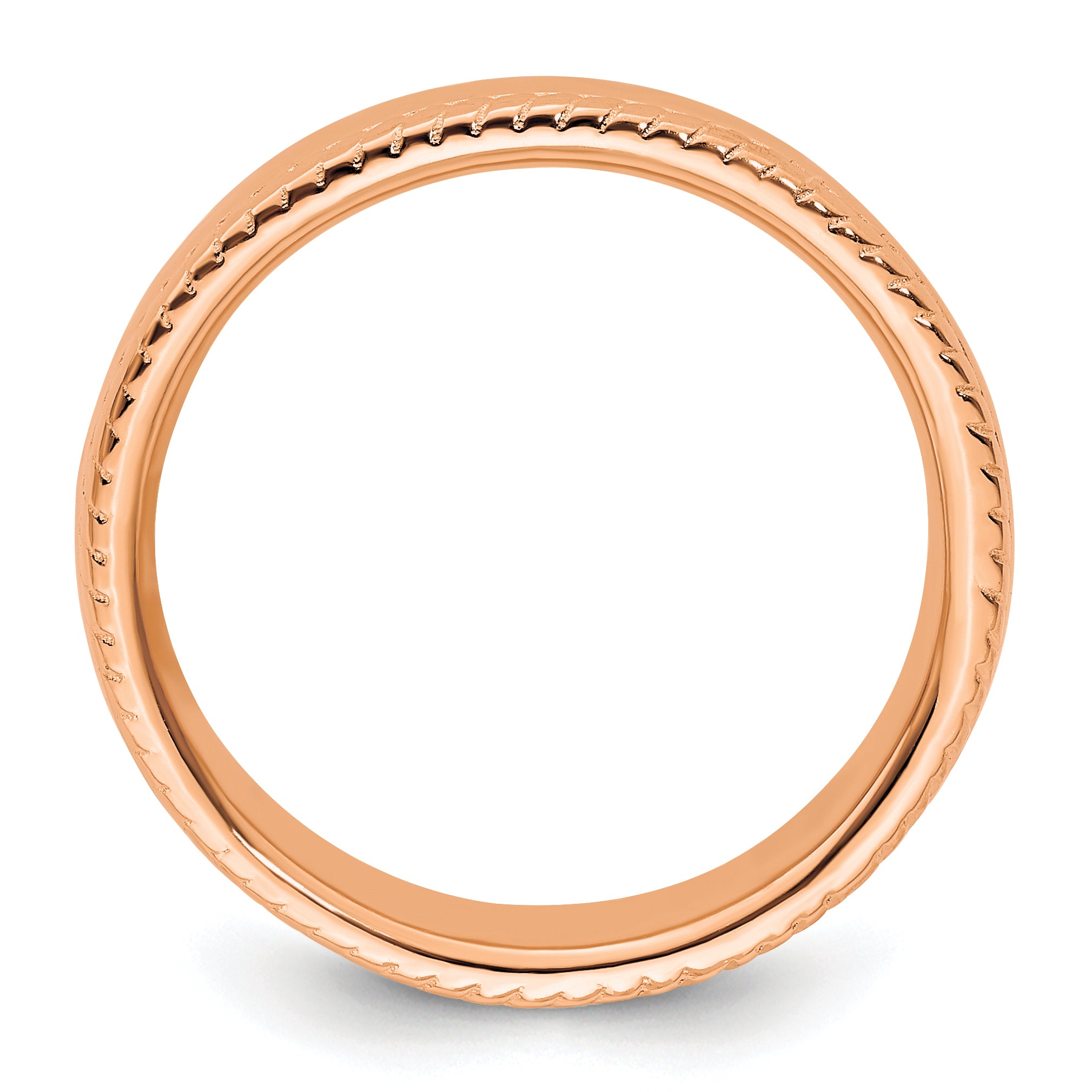 Sterling Silver Stackable Expressions Pink-plated Ring Secondary image