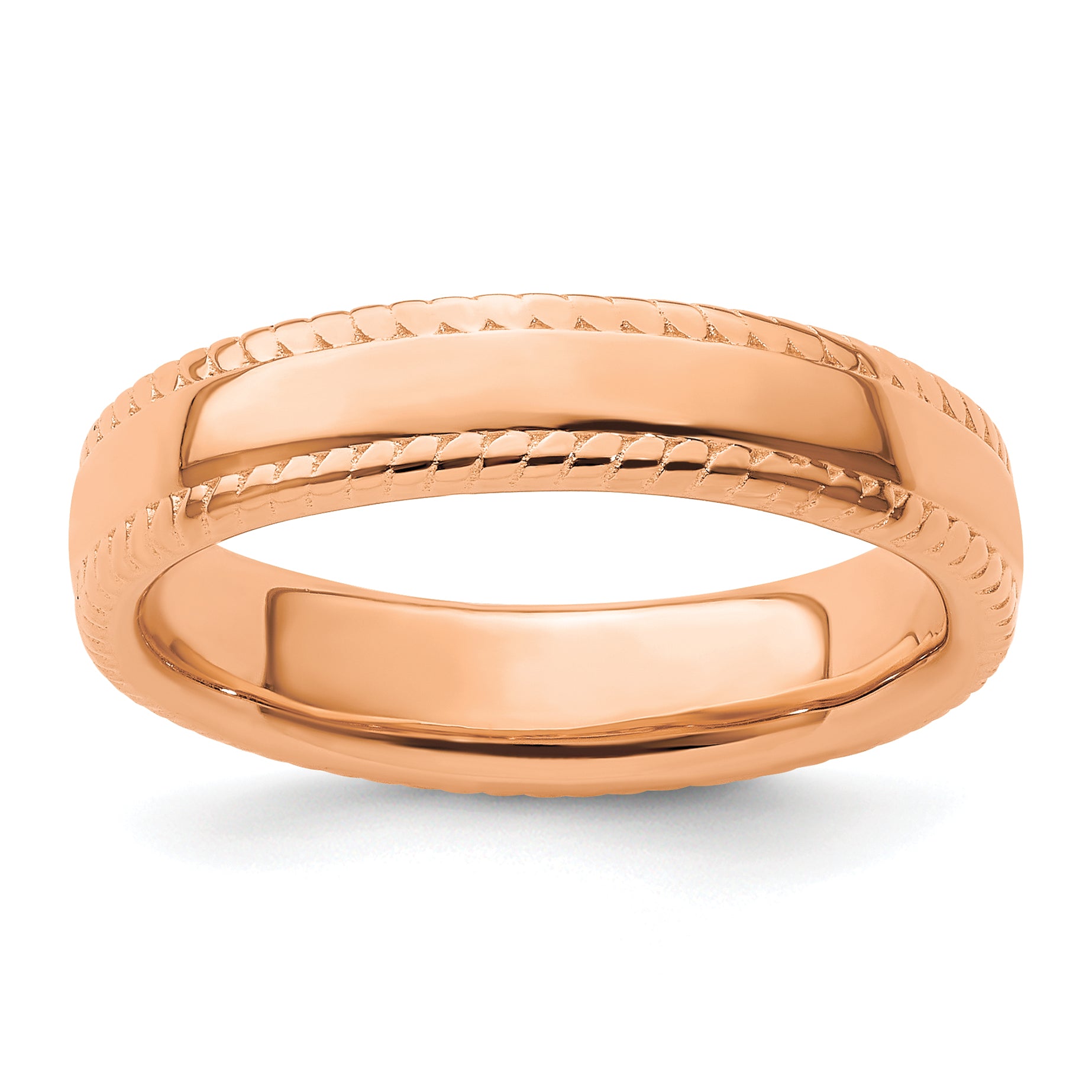 Sterling Silver Stackable Expressions Pink-plated Ring Main image