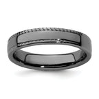 Sterling Silver Stackable Expressions Black-plated Ring