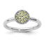 Sterling Silver Stackable Expressions Peridot Rhodium Ring