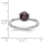 Sterling Silver Stackable Expressions Amethyst Briolette Ring