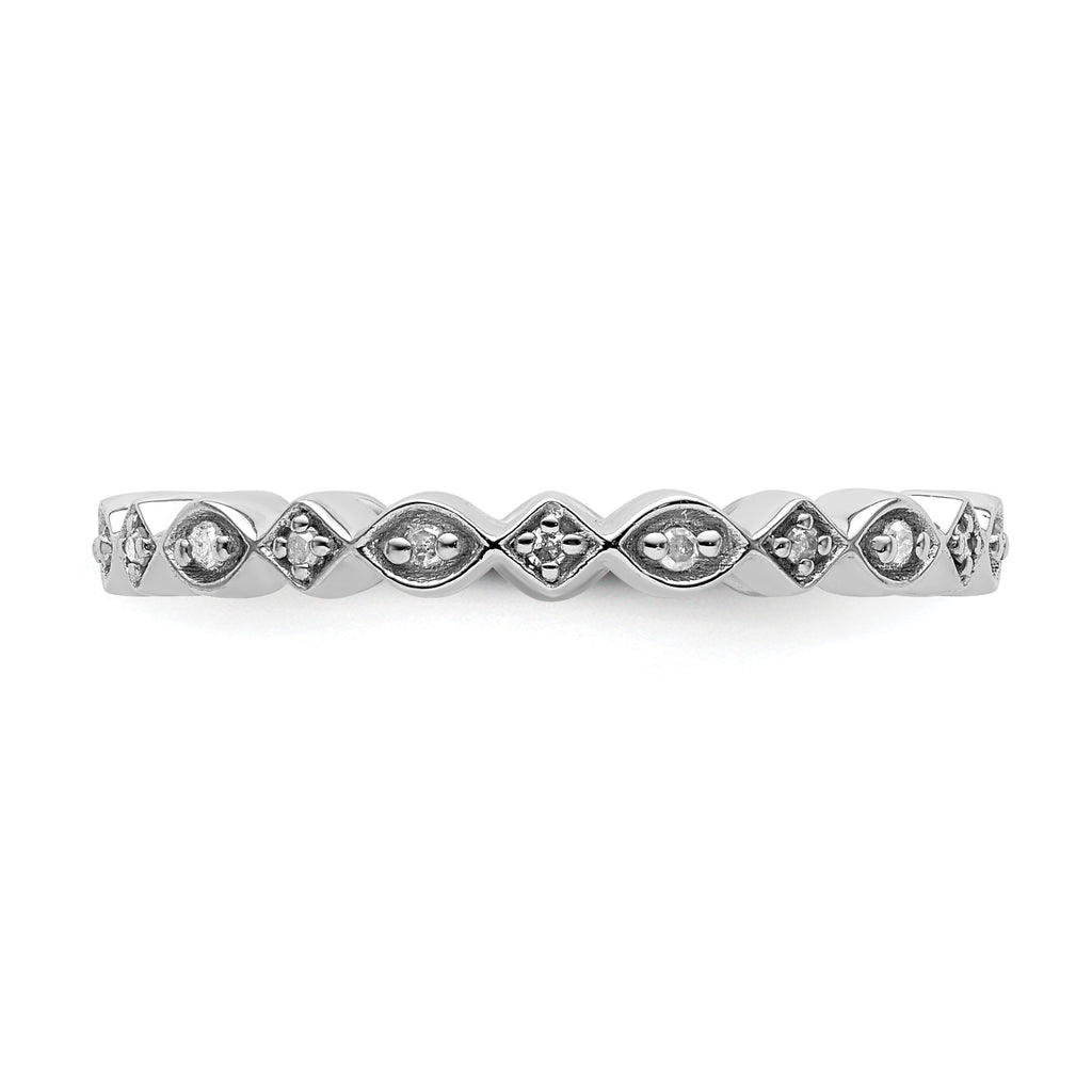 Sterling Silver Stackable Expressions Diamond Ring