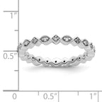 Sterling Silver Stackable Expressions Diamond Ring