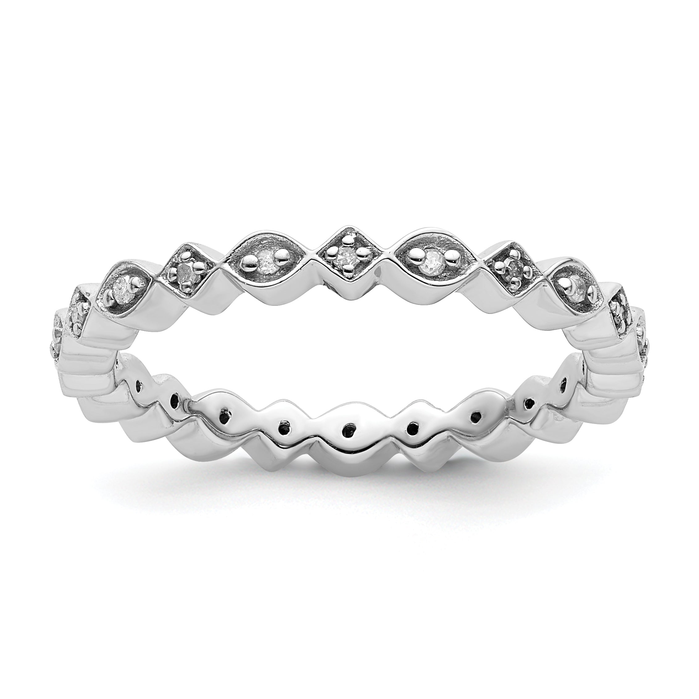 Sterling Silver Stackable Expressions Diamond Ring Main image