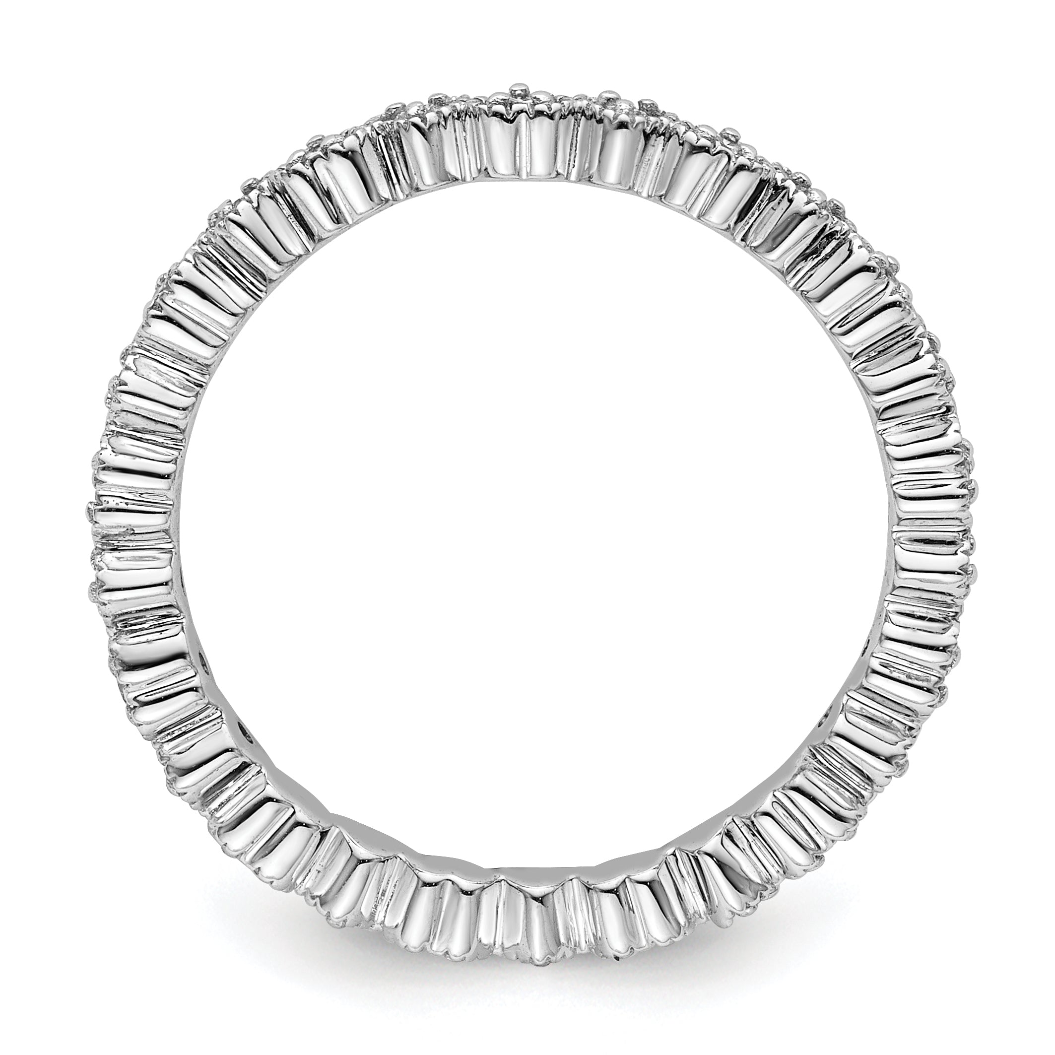 Sterling Silver Stackable Expressions Diamond Heart Ring Secondary image