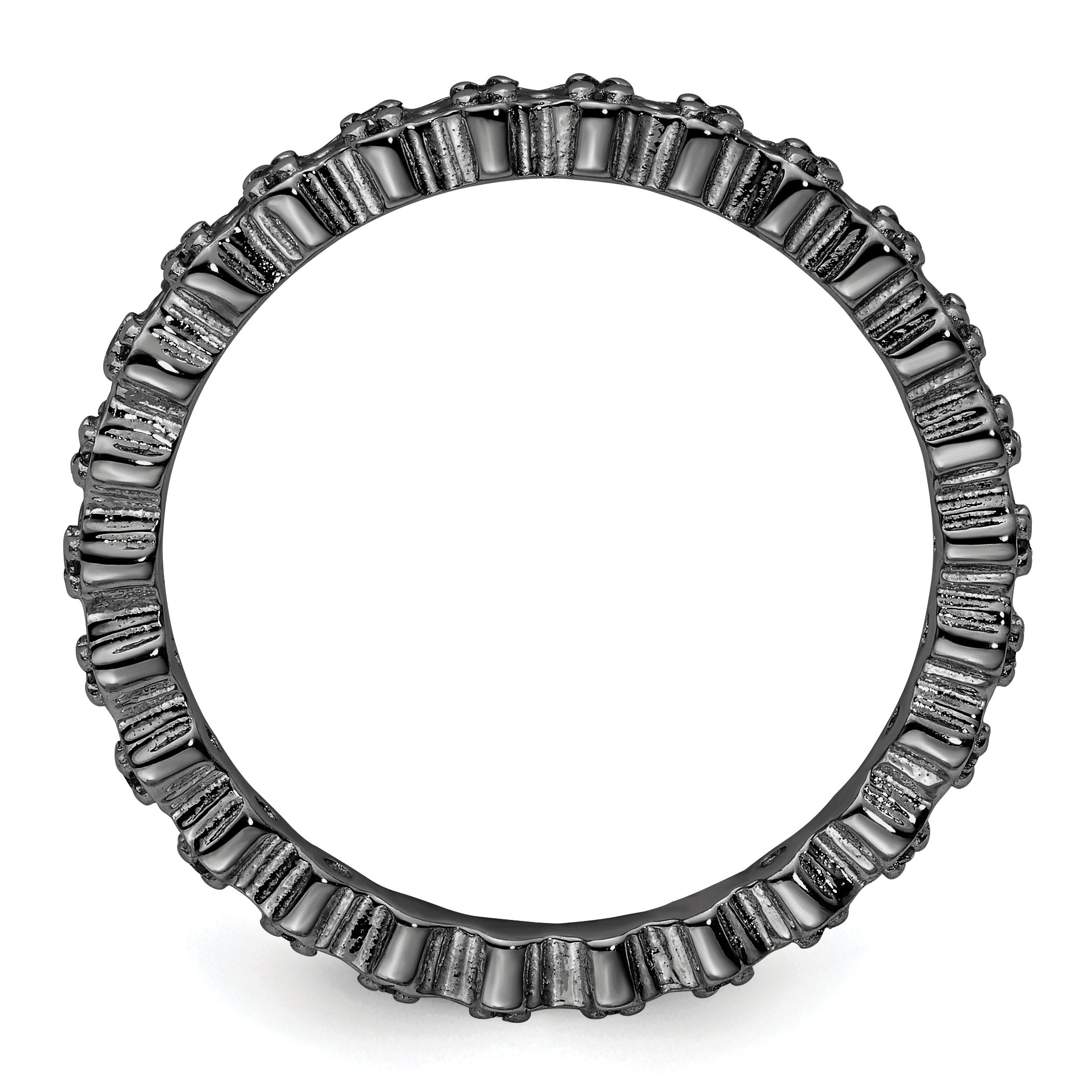 Black-Plated Diamond Eternity Ring in Sterling Silver (1/12 ct. tw.) Secondary image