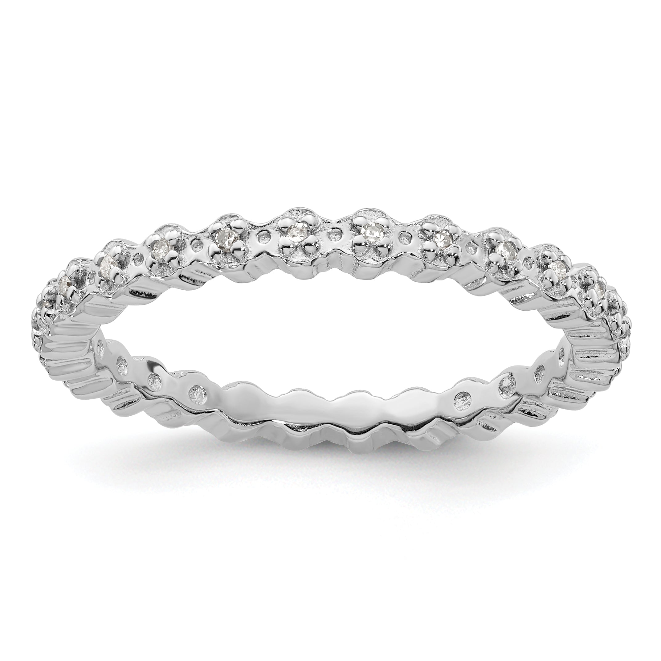 Sterling Silver Stackable Expressions Diamond Ring Main image
