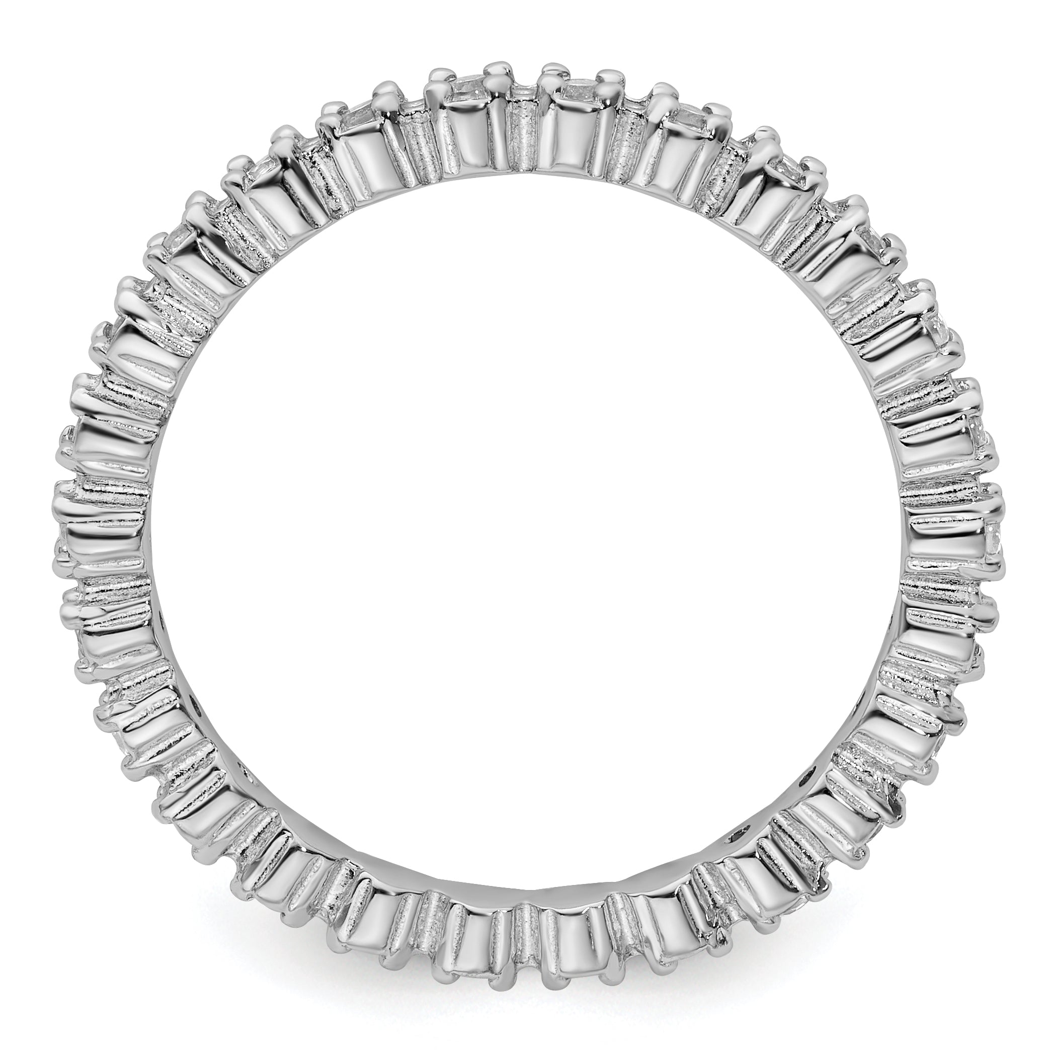 Sterling Silver Stackable Expressions White Topaz Ring Secondary image