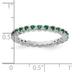 Sterling Silver Stackable Expressions Created Emerald Ring