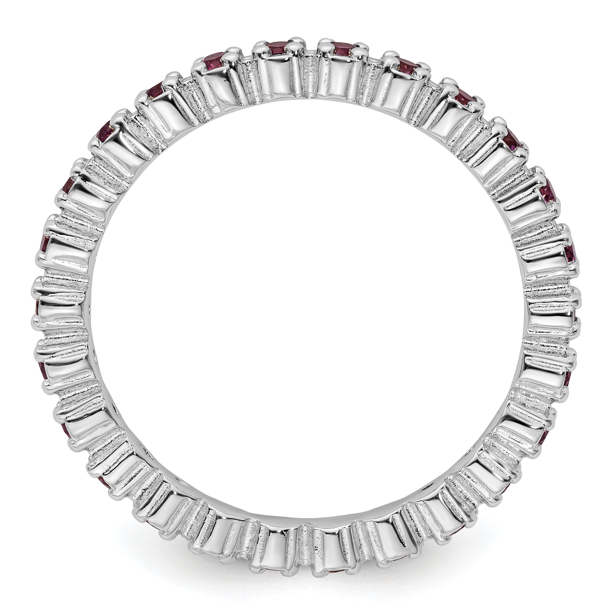 Sterling Silver Stackable Expressions Rhodolite Garnet Ring Secondary image