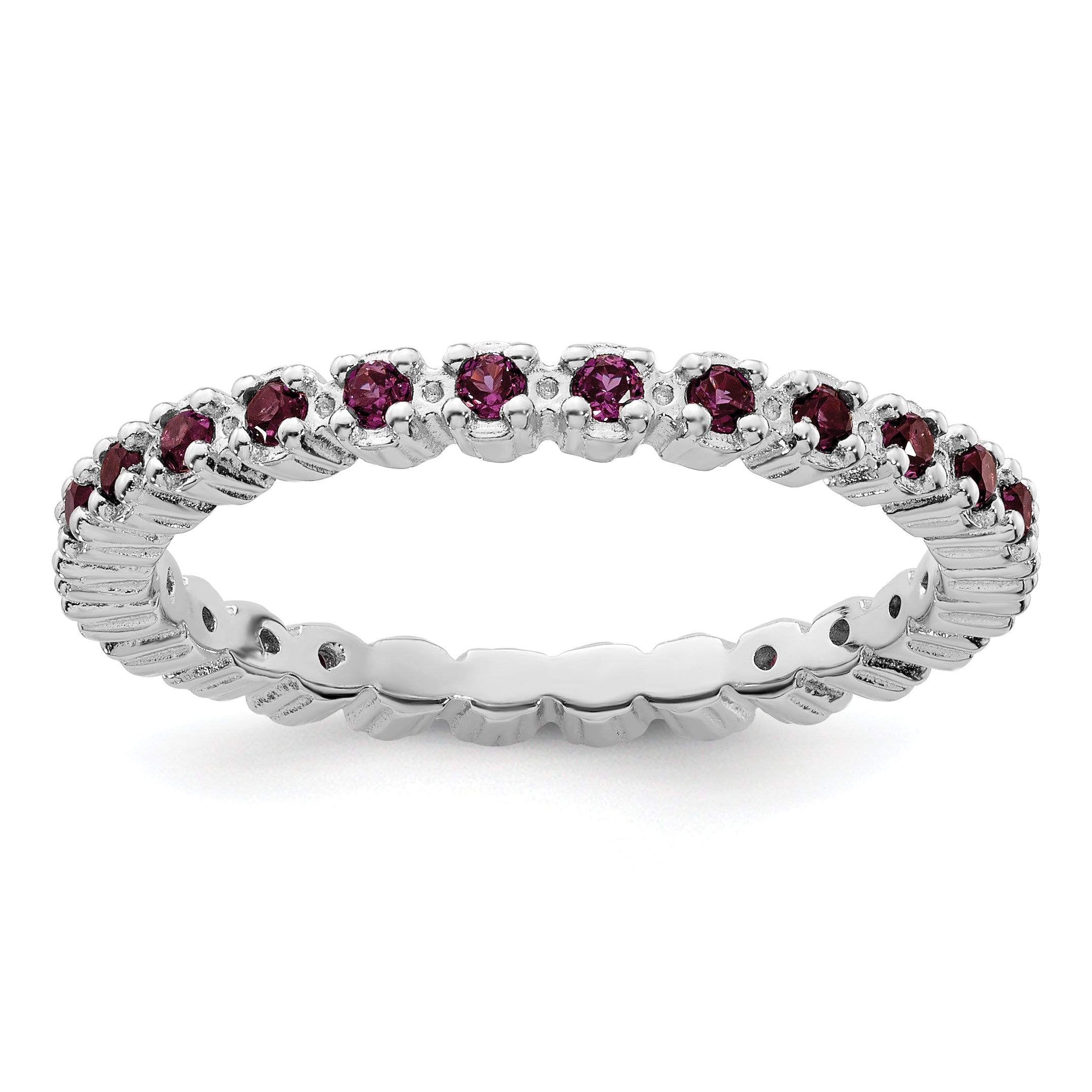 Sterling Silver Stackable Expressions Rhodolite Garnet Ring Main image