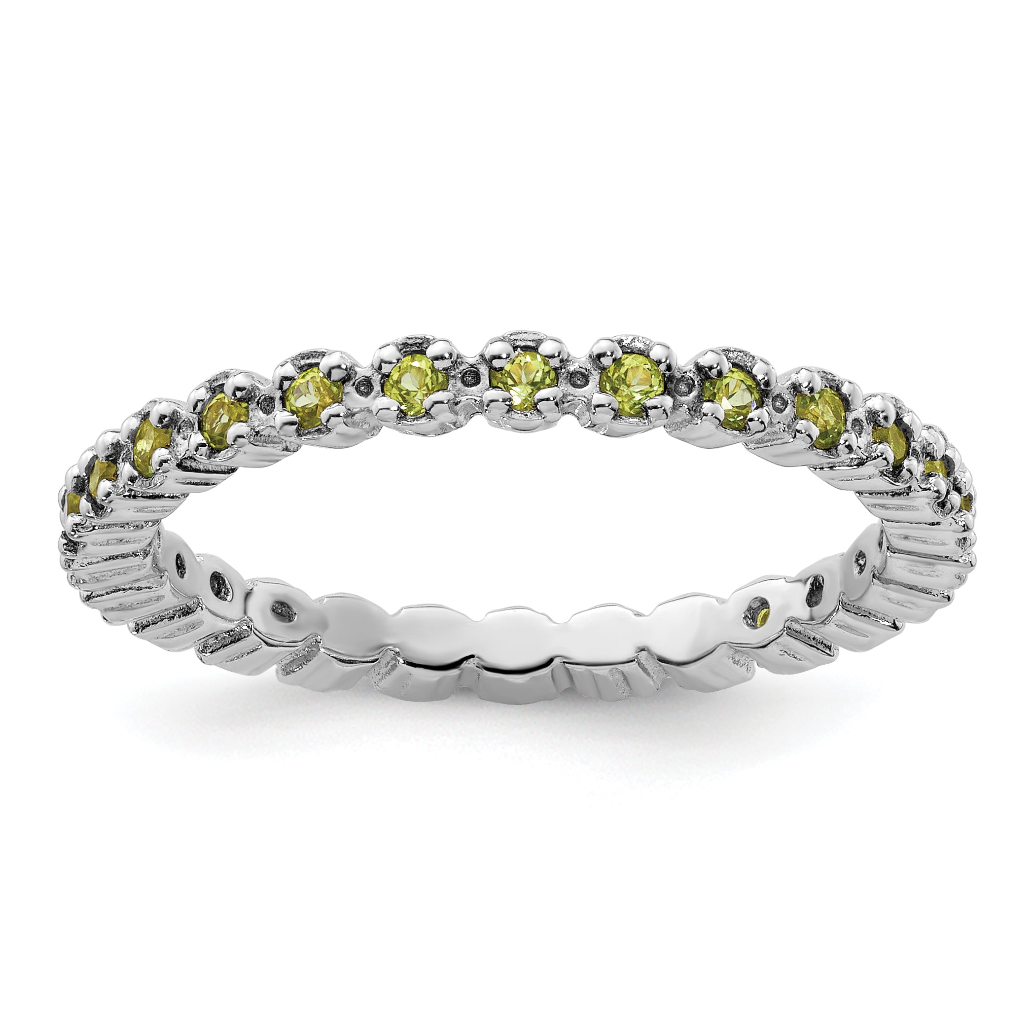 Sterling Silver Stackable Expressions Peridot Ring Main image