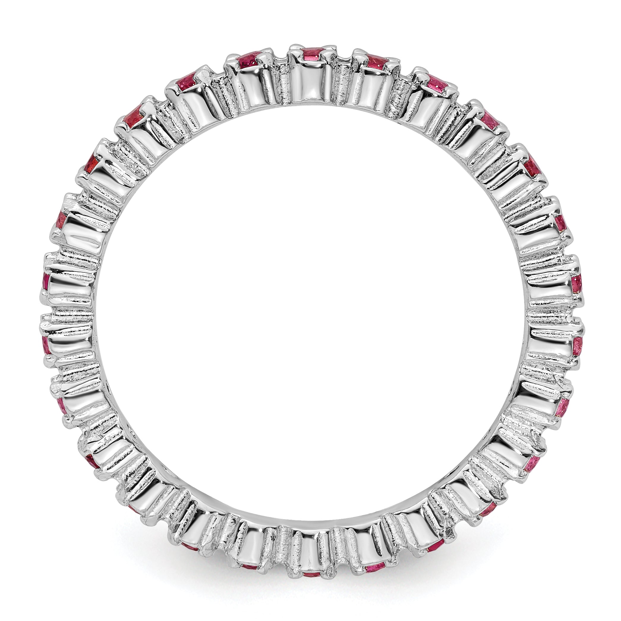 Sterling Silver Stackable Expressions Pink Tourmaline Ring Secondary image