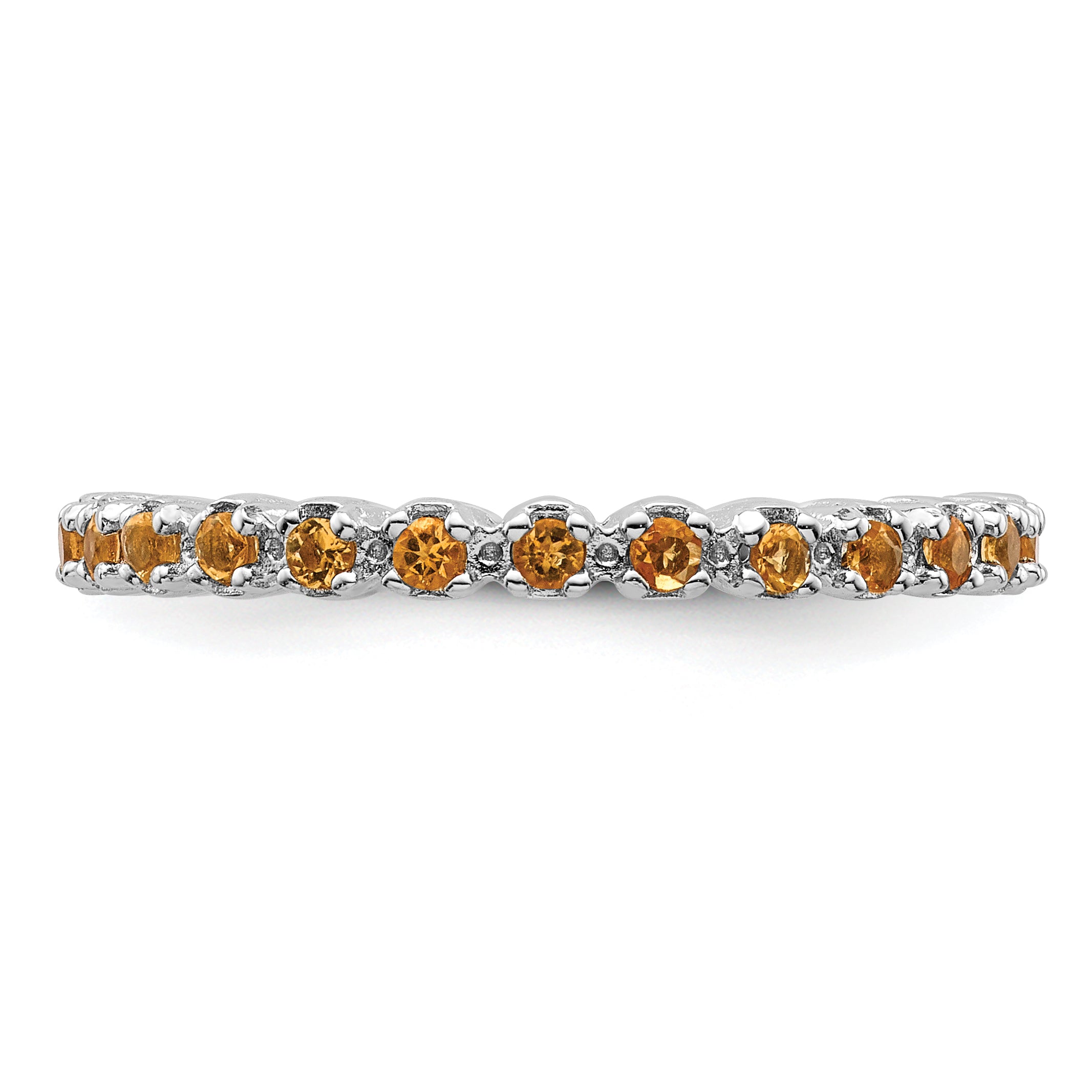 Sterling Silver Stackable Expressions Citrine Ring Secondary image