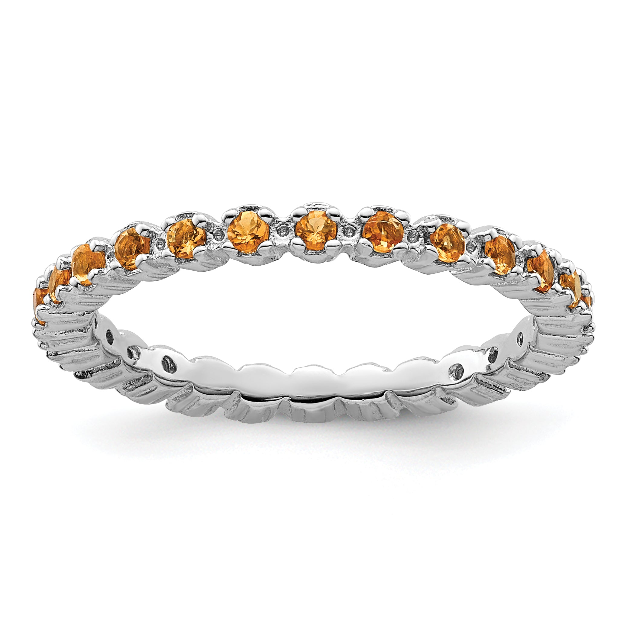 Sterling Silver Stackable Expressions Citrine Ring Main image