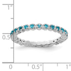 Sterling Silver Stackable Expressions Blue Topaz Ring