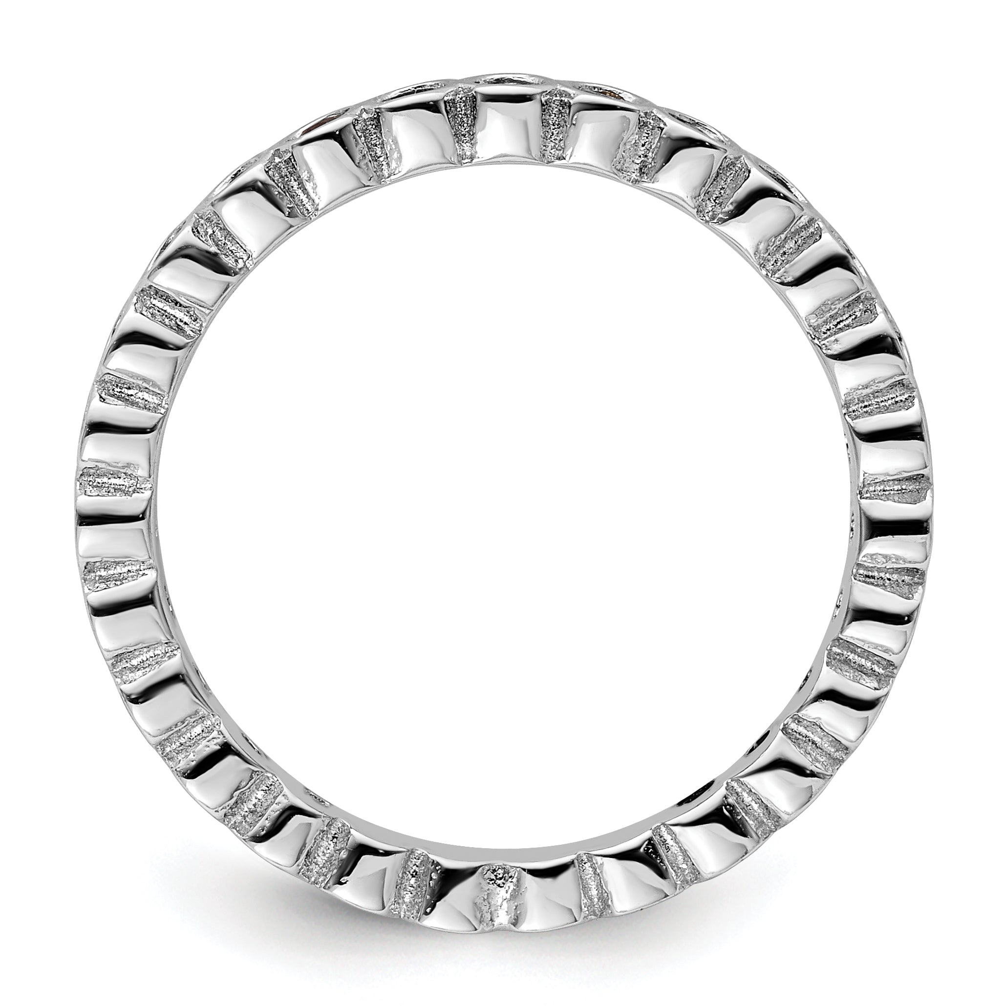 Sterling Silver Stackable Expressions Garnet Ring Secondary image