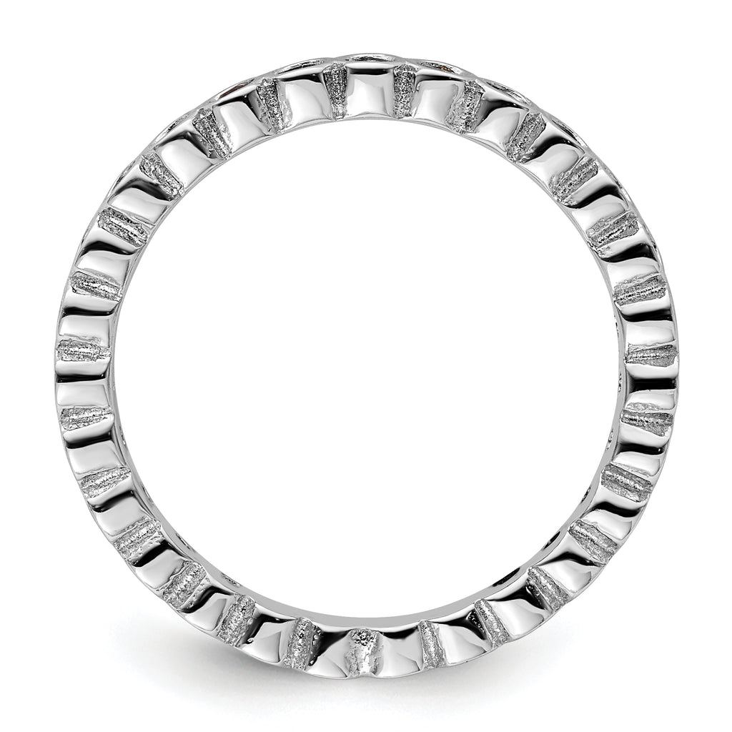 Sterling Silver Stackable Expressions Garnet Ring