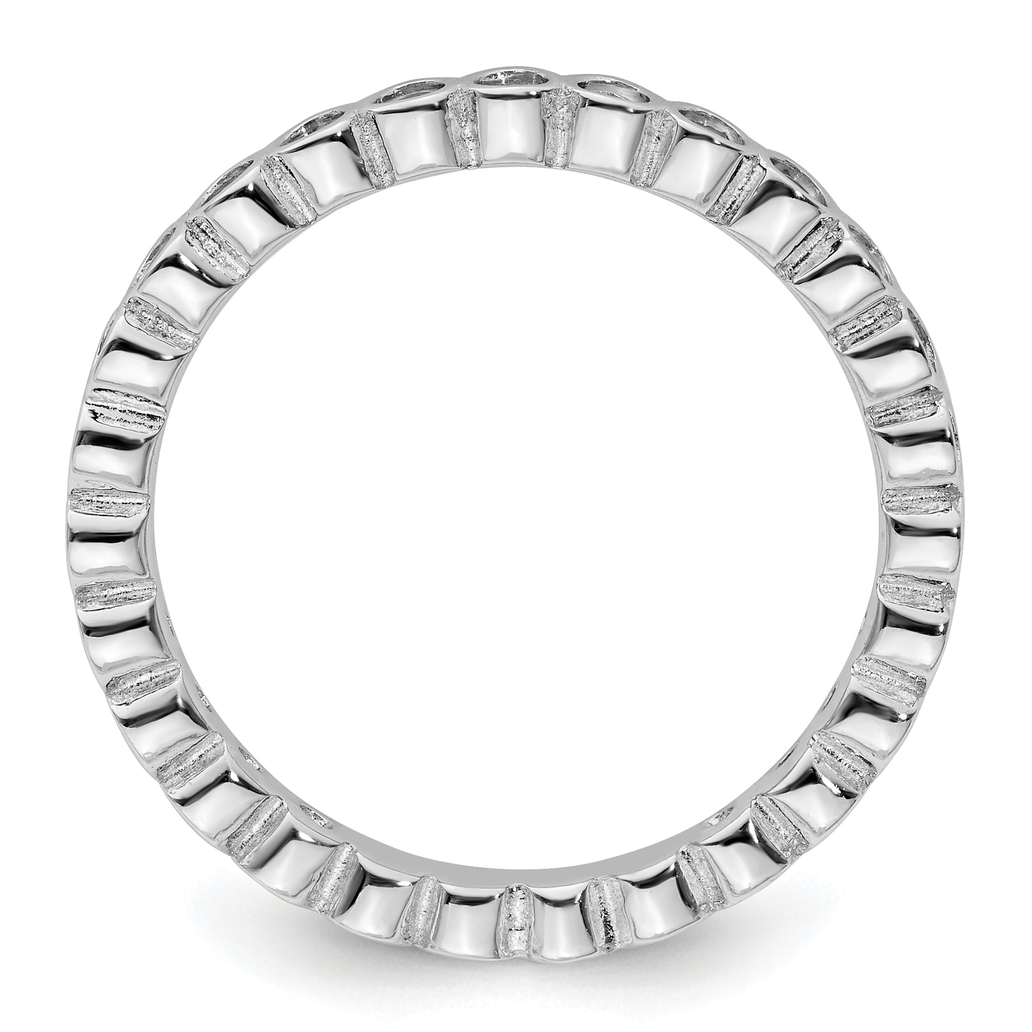 Sterling Silver Stackable Expressions Aquamarine Ring Secondary image