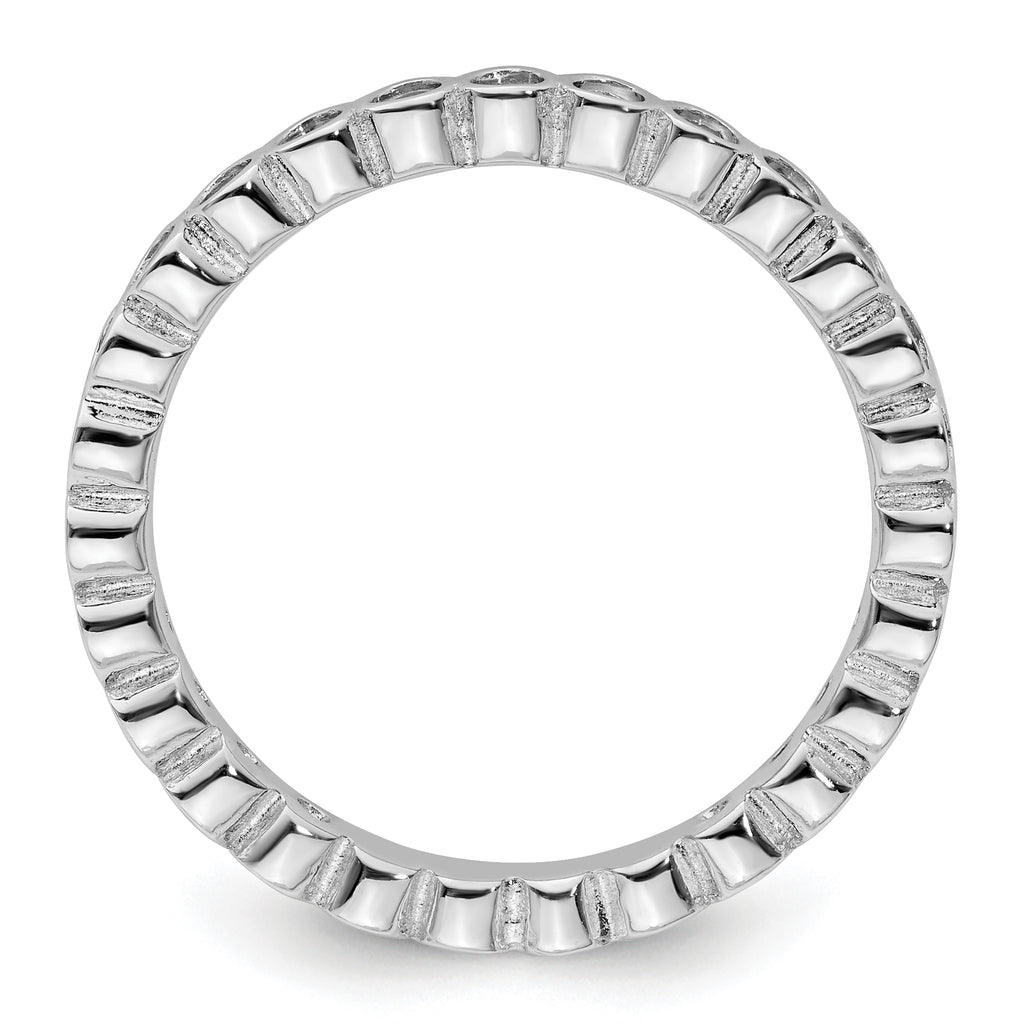 Sterling Silver Stackable Expressions Aquamarine Ring