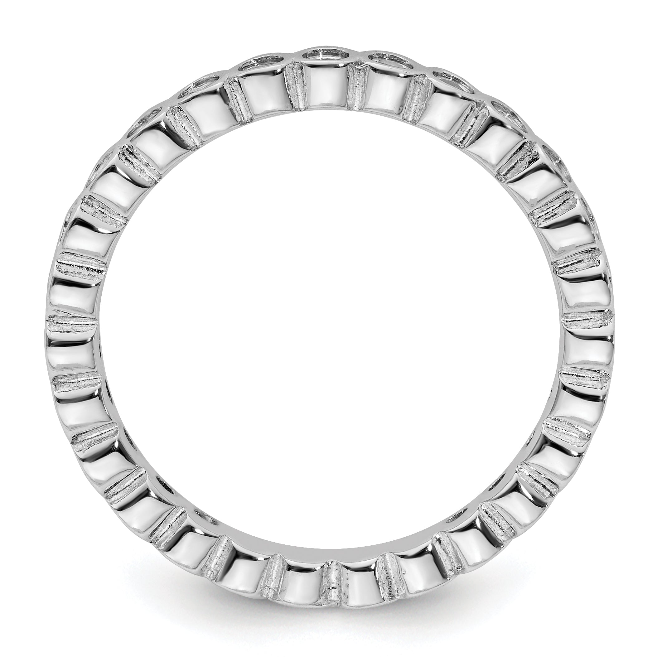 Sterling Silver Stackable Expressions White Topaz Ring