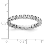 Sterling Silver Stackable Expressions White Topaz Ring
