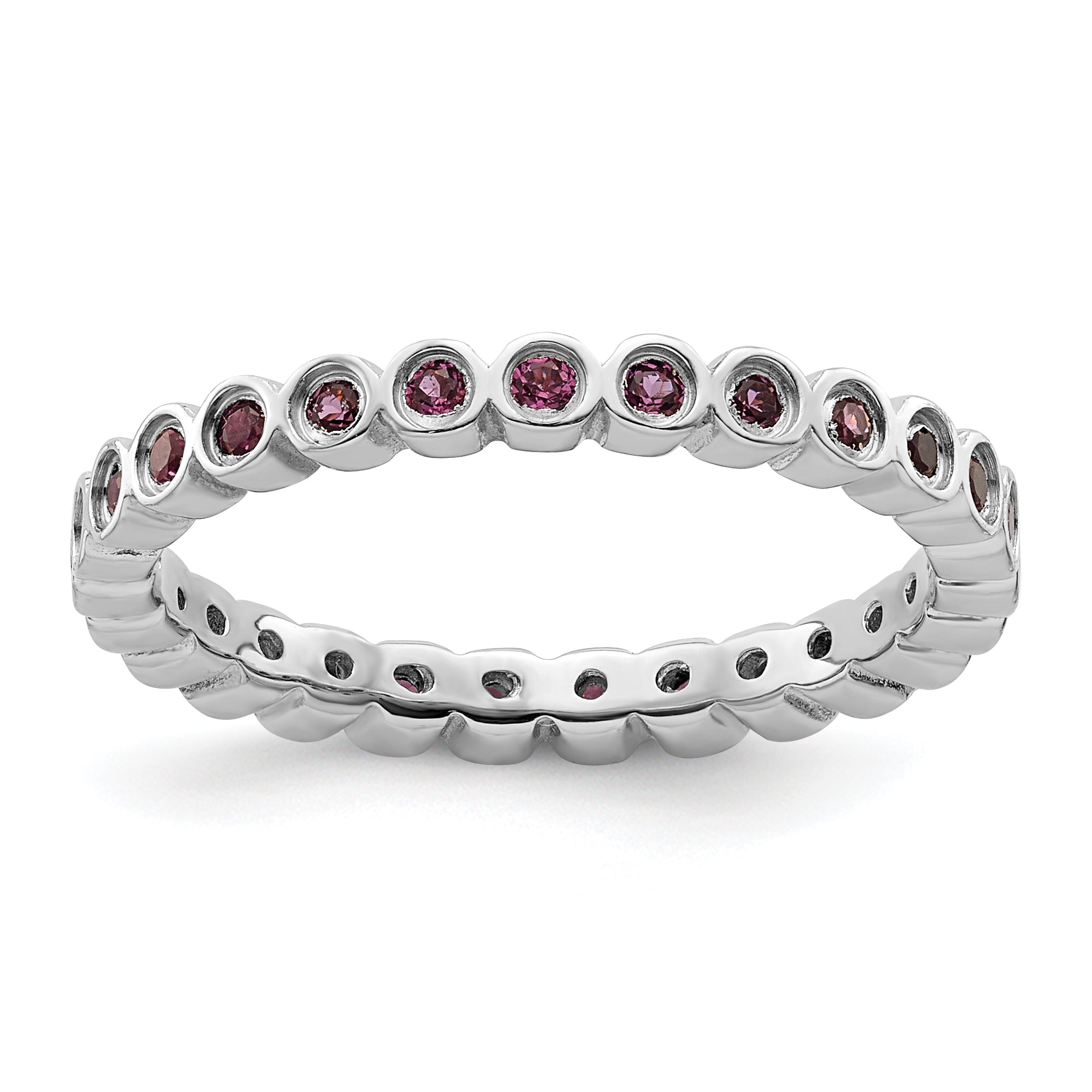 Sterling Silver Stackable Expressions Rhodolite Garnet Ring Main image