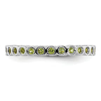 Sterling Silver Stackable Expressions Peridot Ring