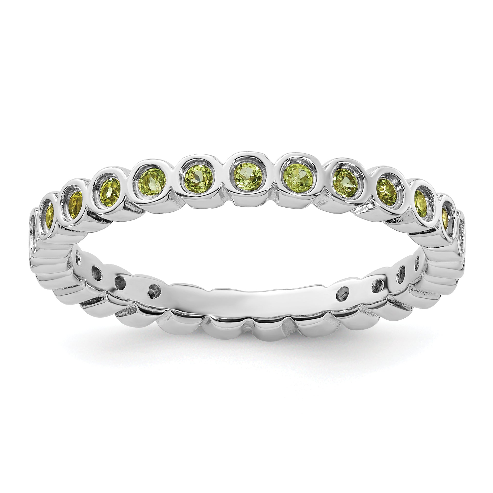 Sterling Silver Stackable Expressions Peridot Ring Main image