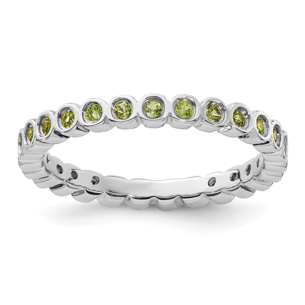 Sterling Silver Stackable Expressions Peridot Ring