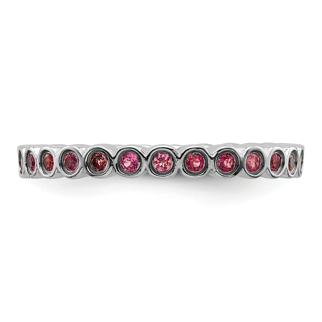 Sterling Silver Stackable Expressions Pink Tourmaline Ring