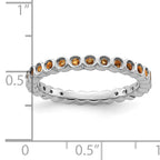 Sterling Silver Stackable Expressions Citrine Ring