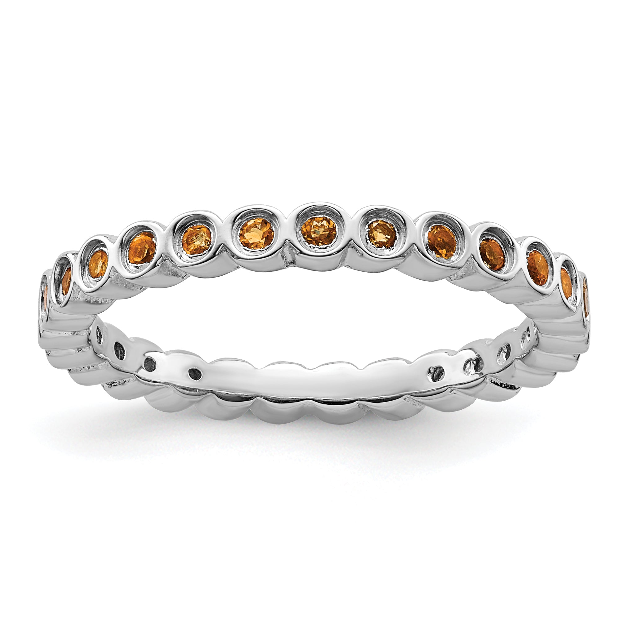 Sterling Silver Stackable Expressions Citrine Ring Main image