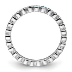 Sterling Silver Stackable Expressions Blue Topaz Ring