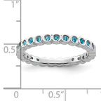 Sterling Silver Stackable Expressions Blue Topaz Ring