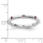 Sterling Silver Stackable Expressions Amethyst Ring