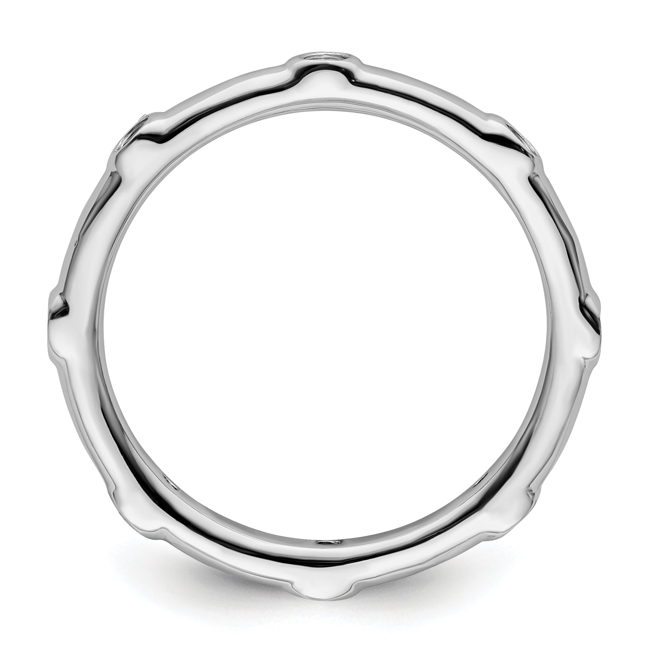 Sterling Silver Stackable Expressions Aquamarine Ring Secondary image