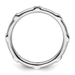 Sterling Silver Stackable Expressions Aquamarine Ring