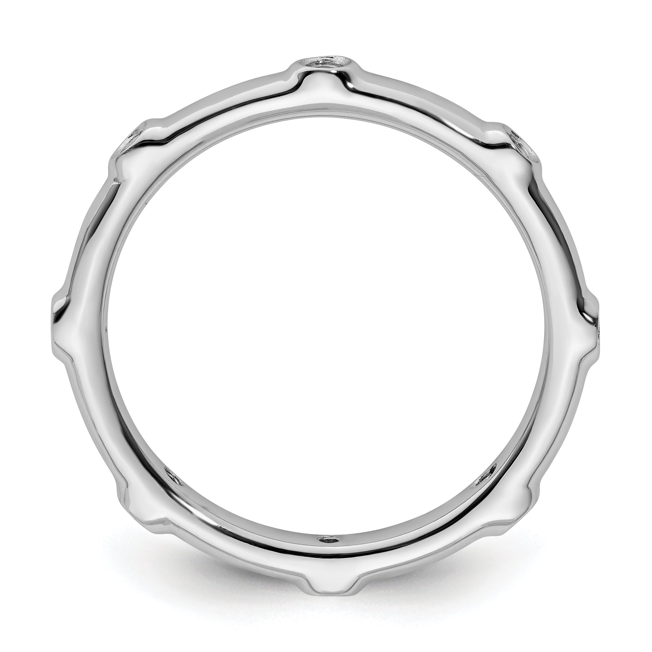 Sterling Silver Stackable Expressions White Topaz Ring Secondary image