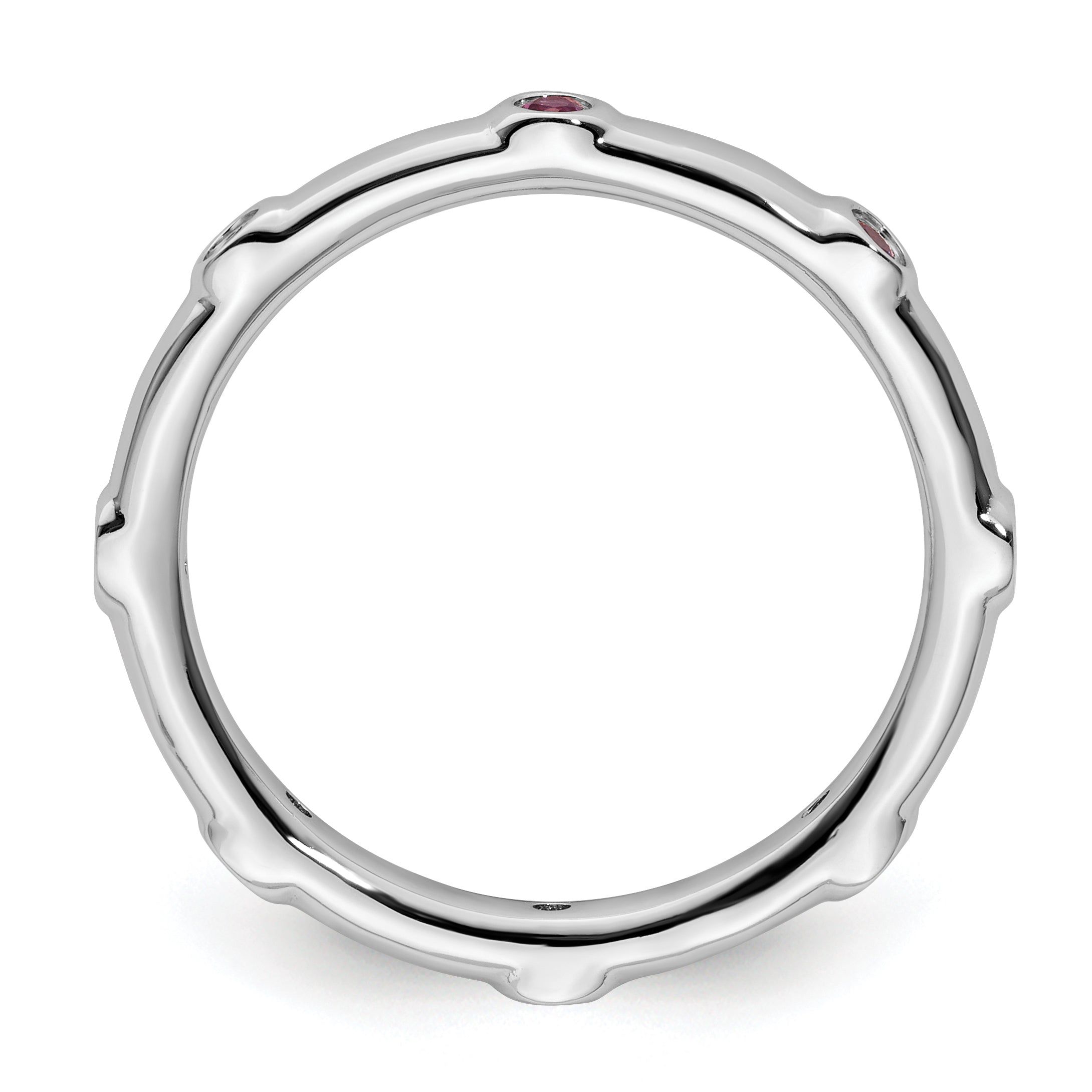 Sterling Silver Stackable Expressions Rhodolite Garnet Ring Secondary image