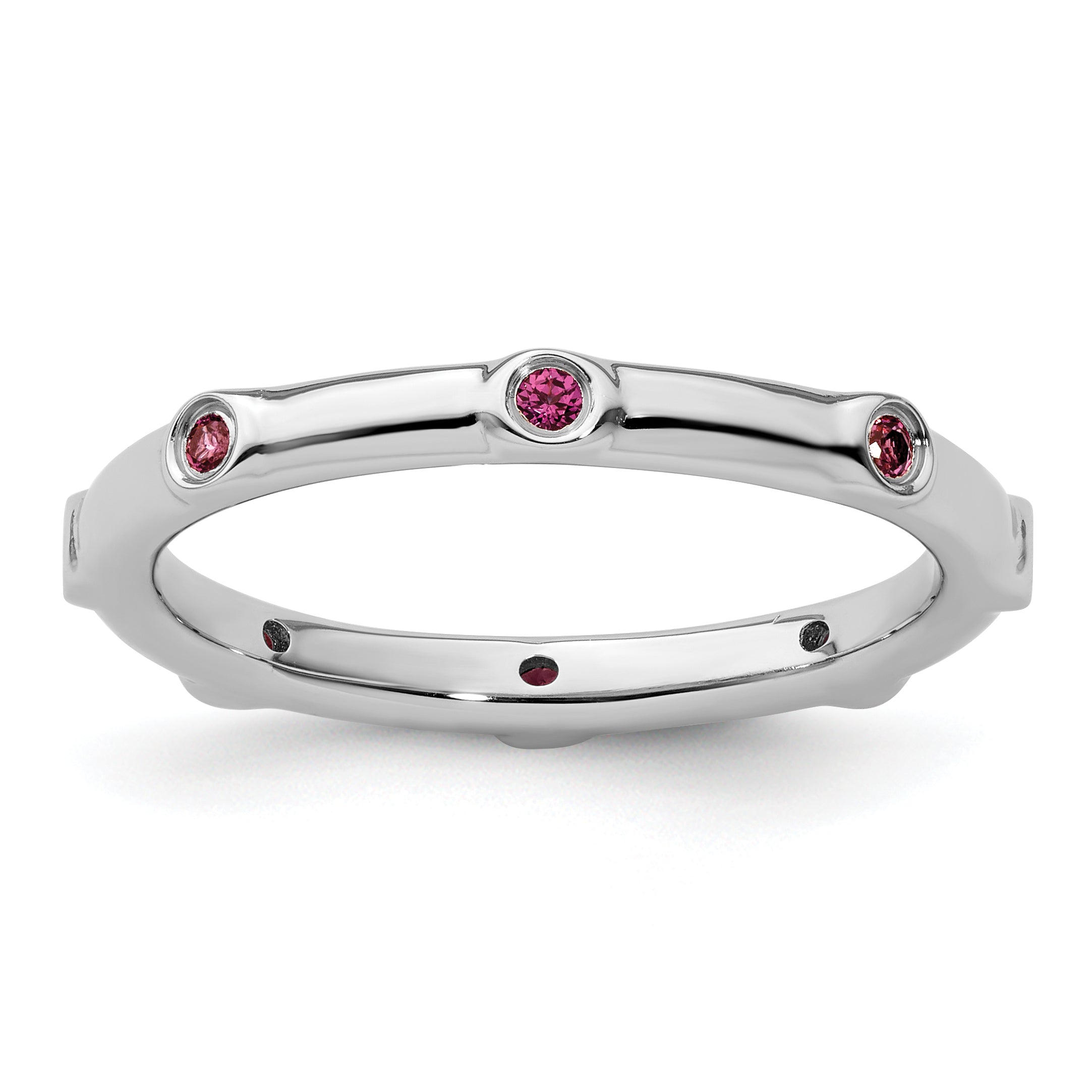 Sterling Silver Stackable Expressions Rhodolite Garnet Ring Main image
